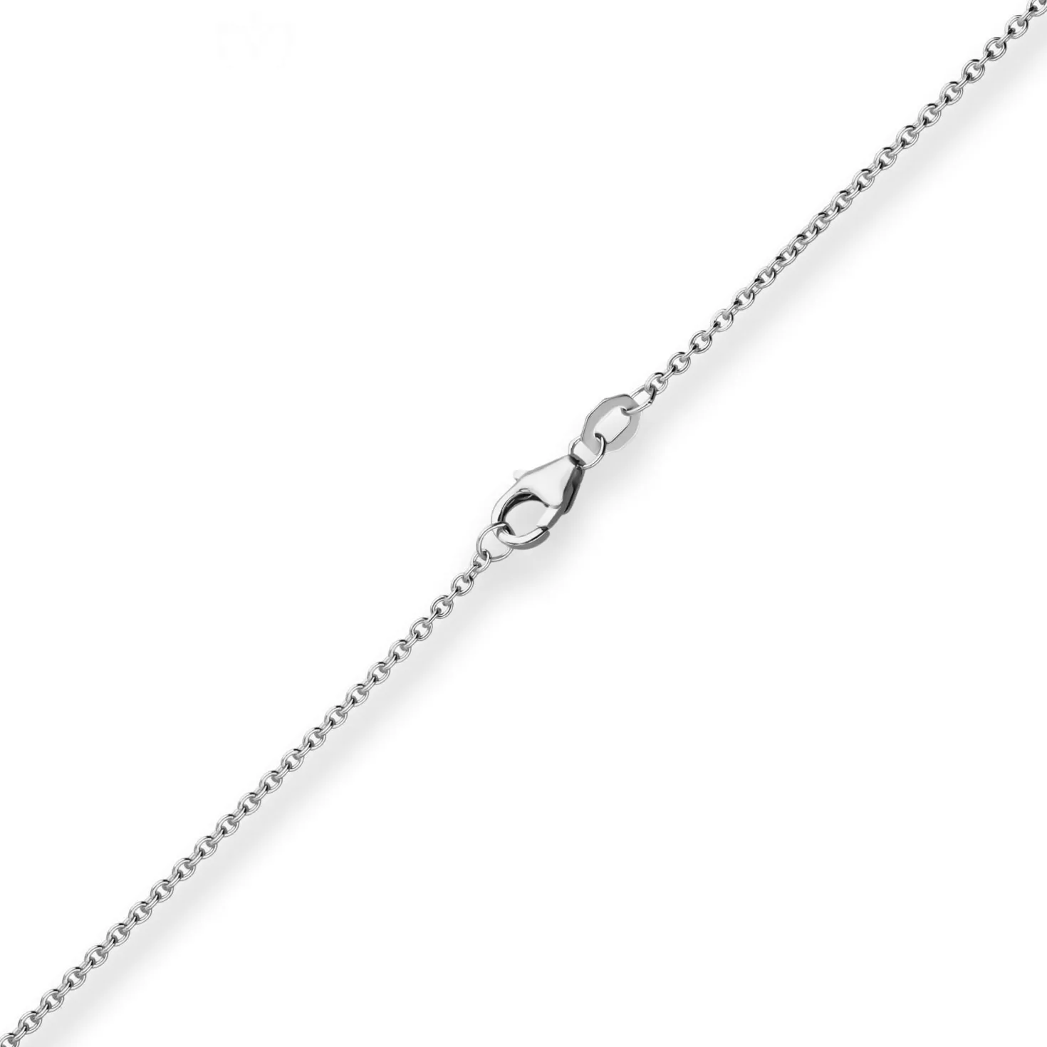 1,7mm Ankerkette flach Collier Halskette aus 375 Gold Weißgold 42cm