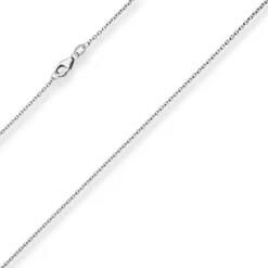 1,7mm Ankerkette flach Collier Halskette aus 375 Gold Weißgold 42cm