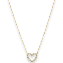 1,3mm Ankerkette flach Collier Herz 585 Gold gelb/weiß 46cm mit Zwischenöse