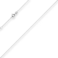 0,8mm Ankerkette flach Collier mit Zwischenöse aus 585 Gold Weißgold 42cm