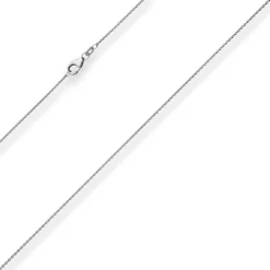 1,2mm Ankerkette flach Goldkette Collier Halskette aus 585 Gold Weißgold 50cm