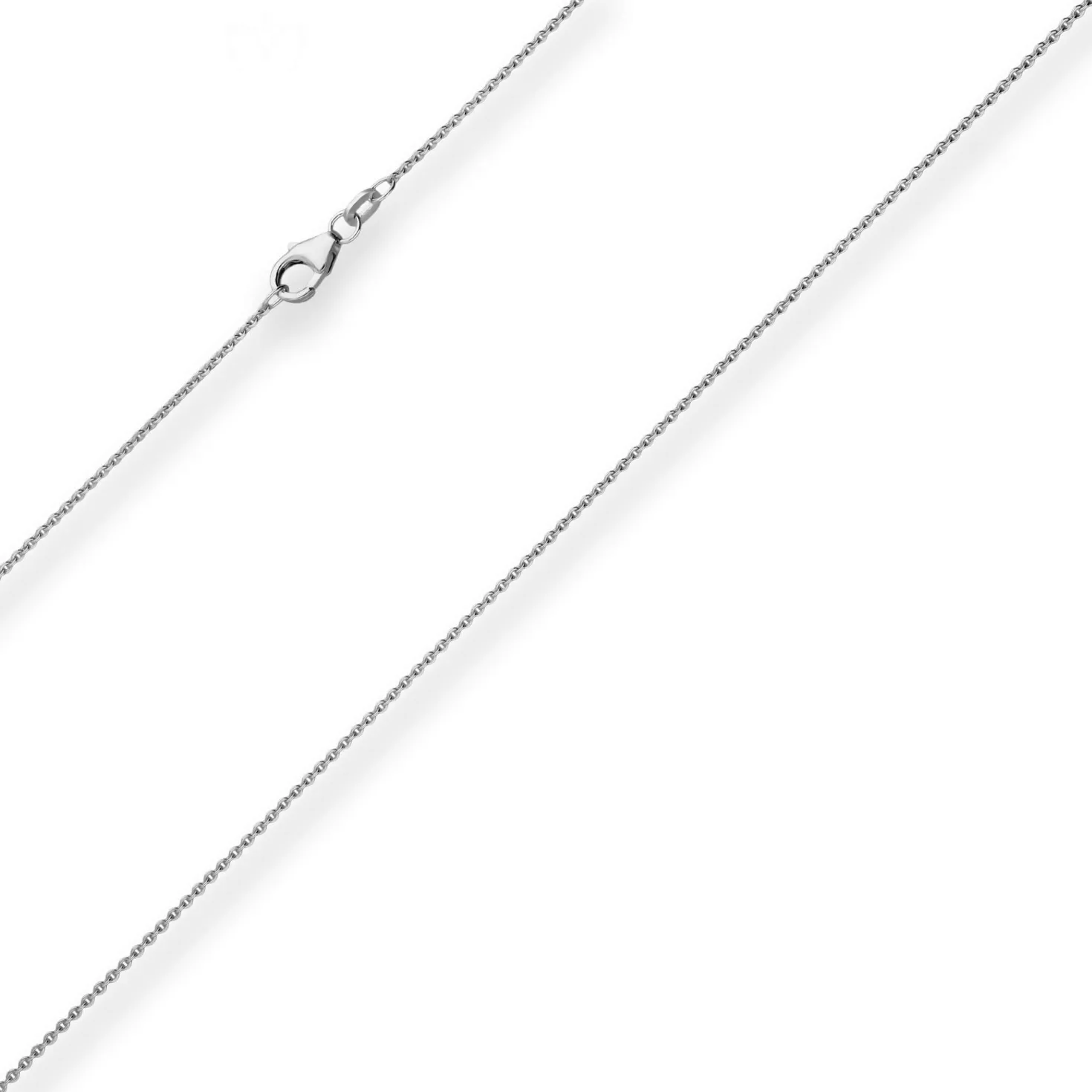 1,2mm Ankerkette flach Goldkette Collier Halskette aus 585 Gold Weißgold 50cm