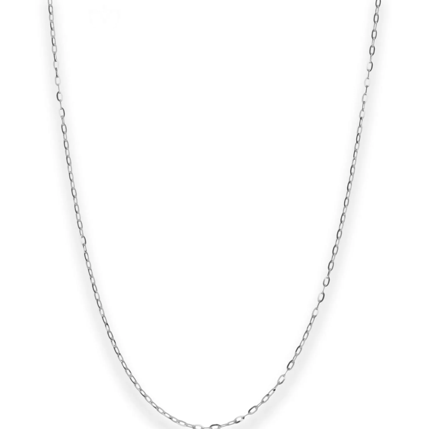 1,1mm Ankerkette flach Goldkette Collier Halskette aus 375 Gold Weißgold 45cm