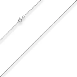 1,2mm Ankerkette flach Goldkette Collier Halskette aus 585 Gold Weißgold 36cm