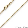 1,7mm Ankerkette Goldkette Collier Halskette aus 750 Gold Gelbgold 50cm