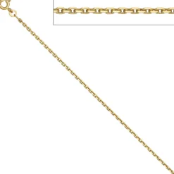 1,9mm Ankerkette Kette Collier aus 333 Gelbgold Gold Halskette 45cm