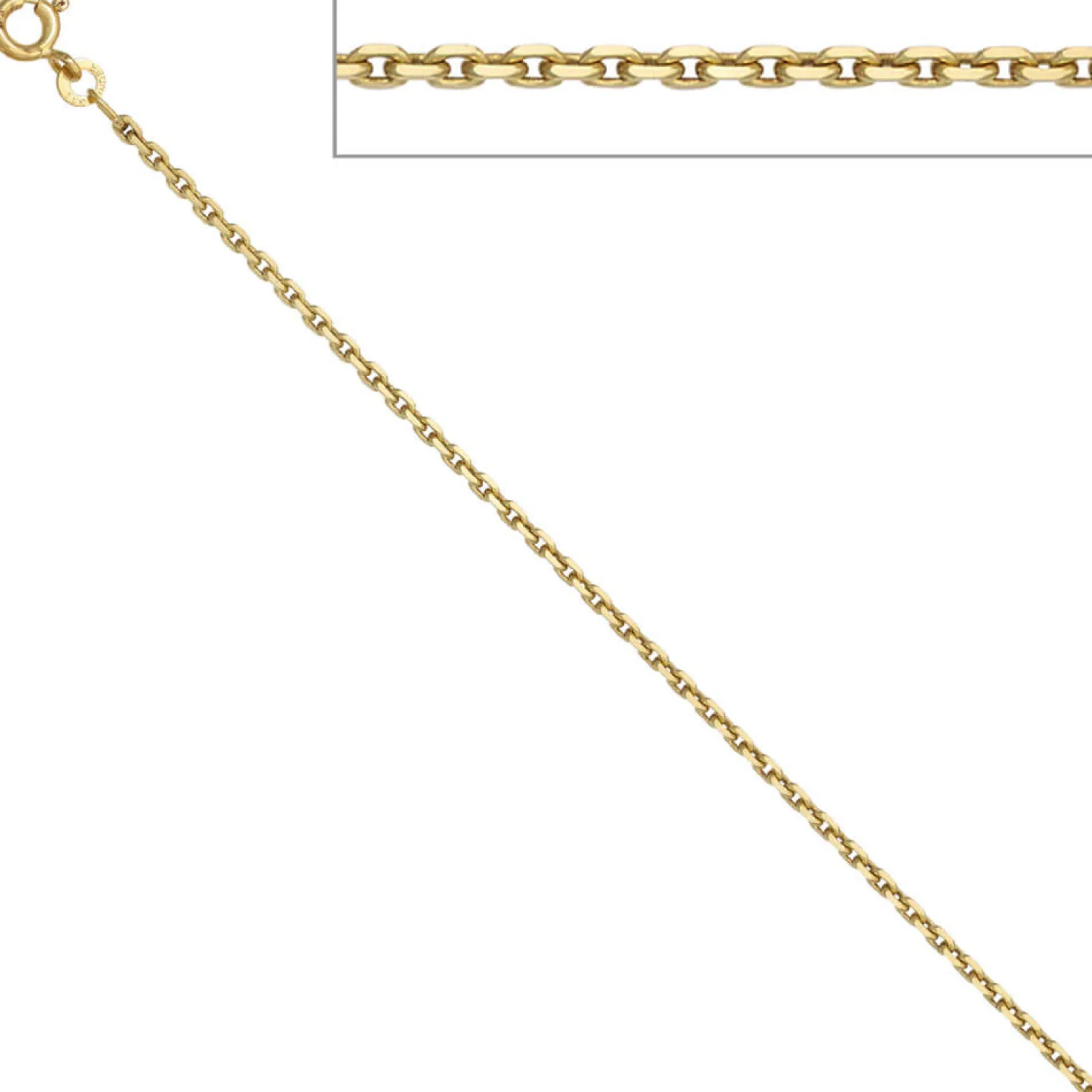 1,9mm Ankerkette Kette Collier aus 333 Gelbgold Gold Halskette 42cm