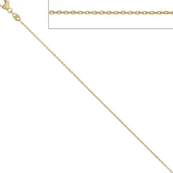 0,6mm Ankerkette Kette Collier Halskette aus 585 Gold Gelbgold 45cm