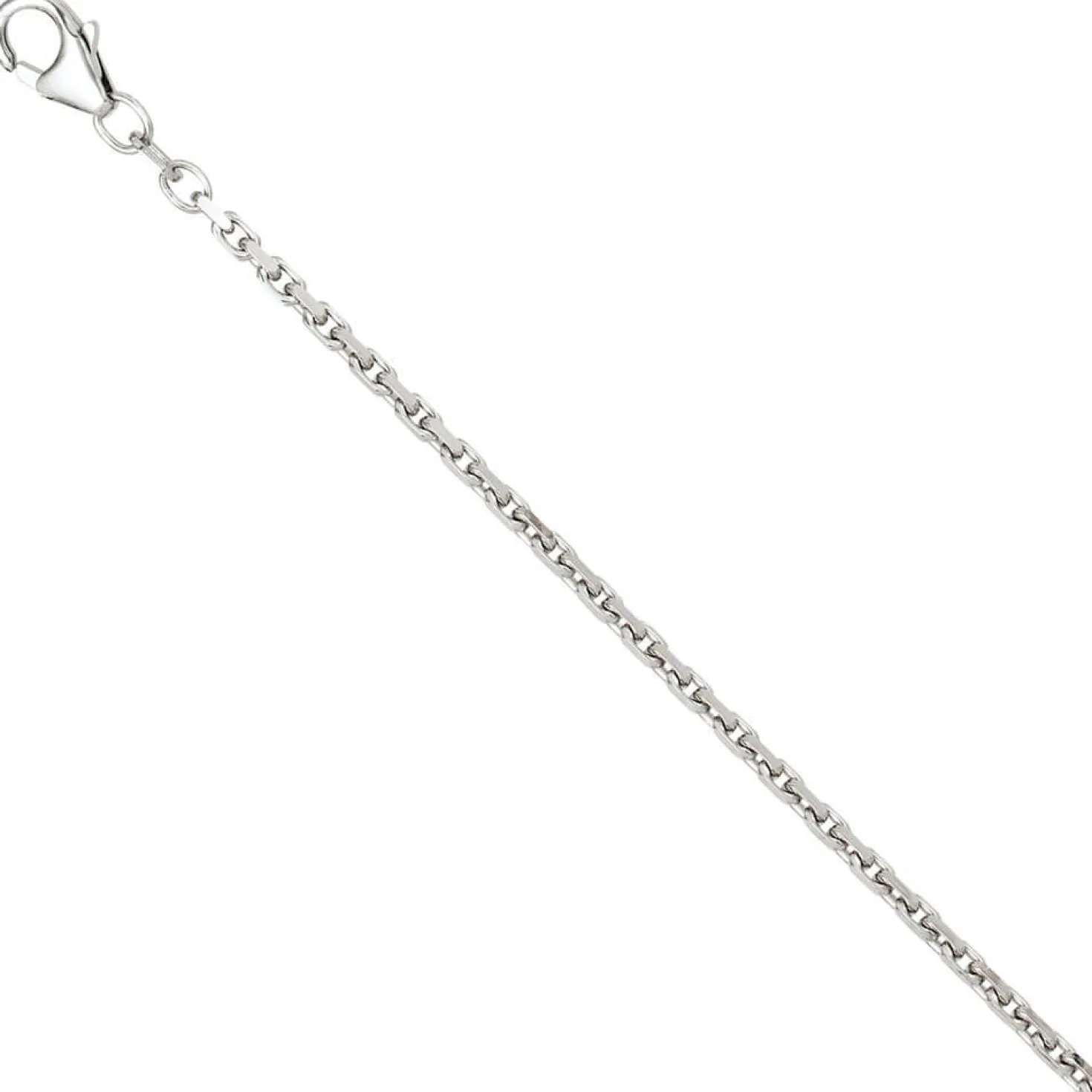 2mm Ankerkette Kette Collier Halskette aus 925 Silber rhodiniert 60cm