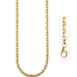 3mm Ankerkette Kette Collier Halsschmuck aus 333 Gold Gelbgold diamantiert 50cm