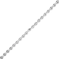 9mm Ankerkette Kette Collier Schiffsanker Halskette aus 585 Gold Weißgold 70cm
