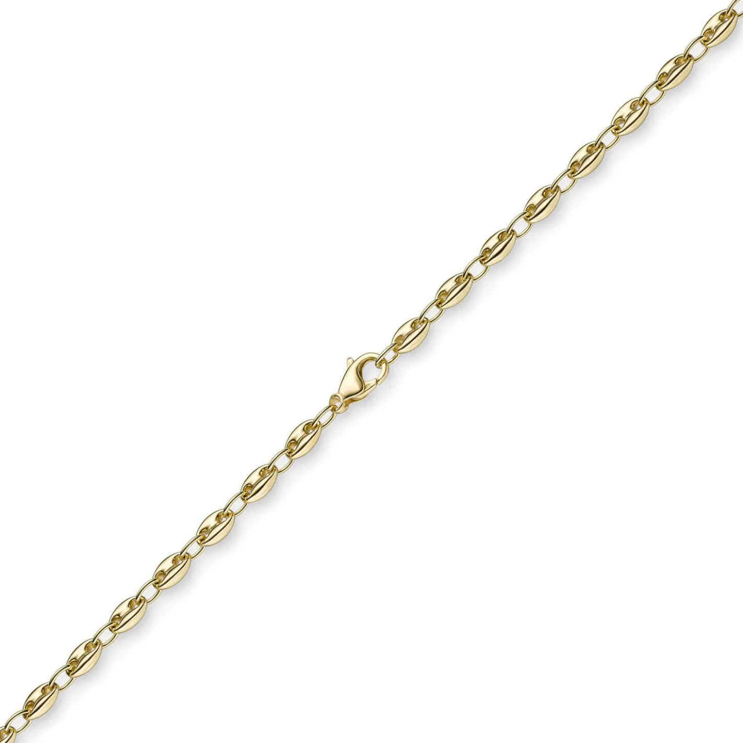 5,5mm Ankerkette Kette Collier Schiffsanker Halskette aus 750 Gold Gelbgold 55cm