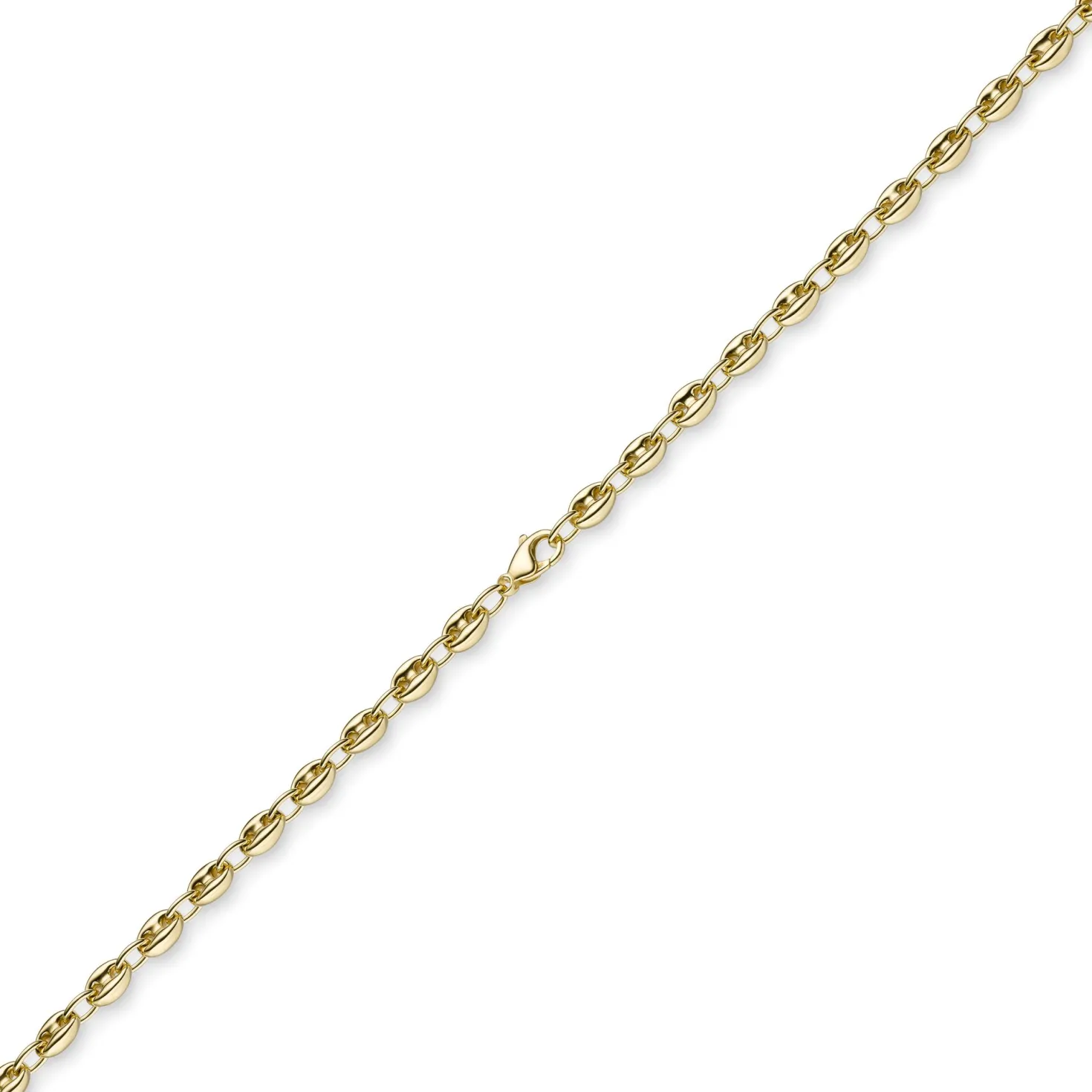 6mm Ankerkette Kette Collier Schiffsanker Halskette aus 585 Gold Gelbgold 70cm