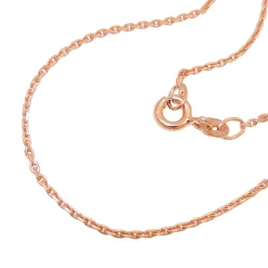1,1mm Ankerkette Kette Halskette Collier aus 585 Gold Rotgold, 45cm, Damen