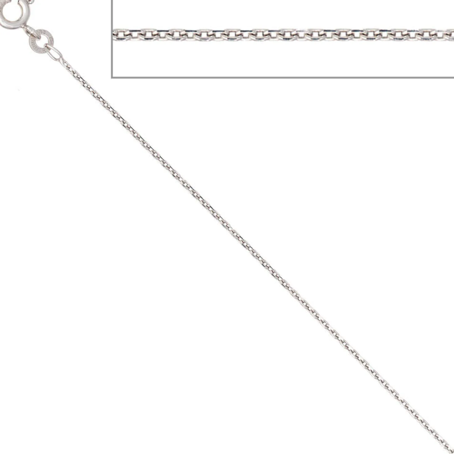 1,3mm Ankerkette Kette Halskette Collier Goldkette 333 Gold Weißgold 36cm
