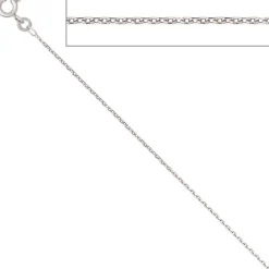 1,3mm Ankerkette Kette Halskette Collier Goldkette 333 Gold Weißgold 45cm