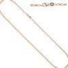2,4mm Ankerkette Kette Halskette Halsschmuck, 925 Silber Rotgold vergoldet, 80cm