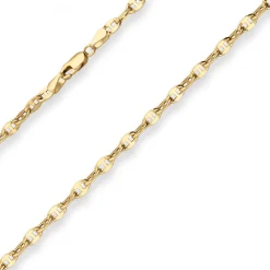 3,4mm Ankerkette-Steg Kette Collier Halskette aus 585 Gold Gelbgold 45cm