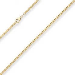 3,5mm Ankerkette-Steg Kette Collier Halskette aus 585 Gold Gelbgold 45cm