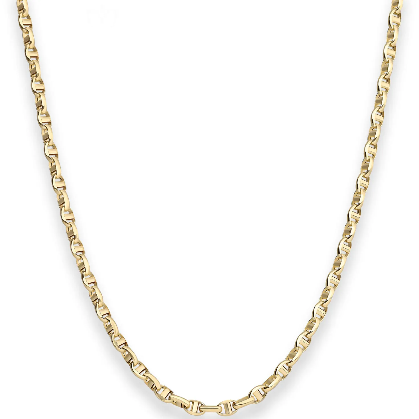 3,5mm Ankerkette-Steg Kette Collier Halskette aus 585 Gold Gelbgold 45cm
