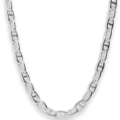 8mm Ankerkette-Steg Silberkette Collier Halskette aus 925 Silber 50cm