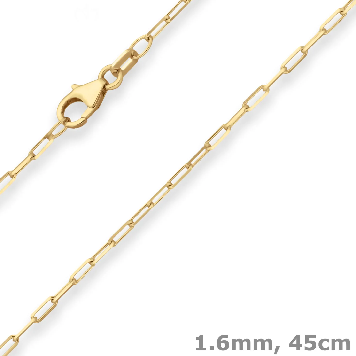 1,6mm Ankerkette weit Goldkette Collier Halskette aus 585 Gold Gelbgold 45cm