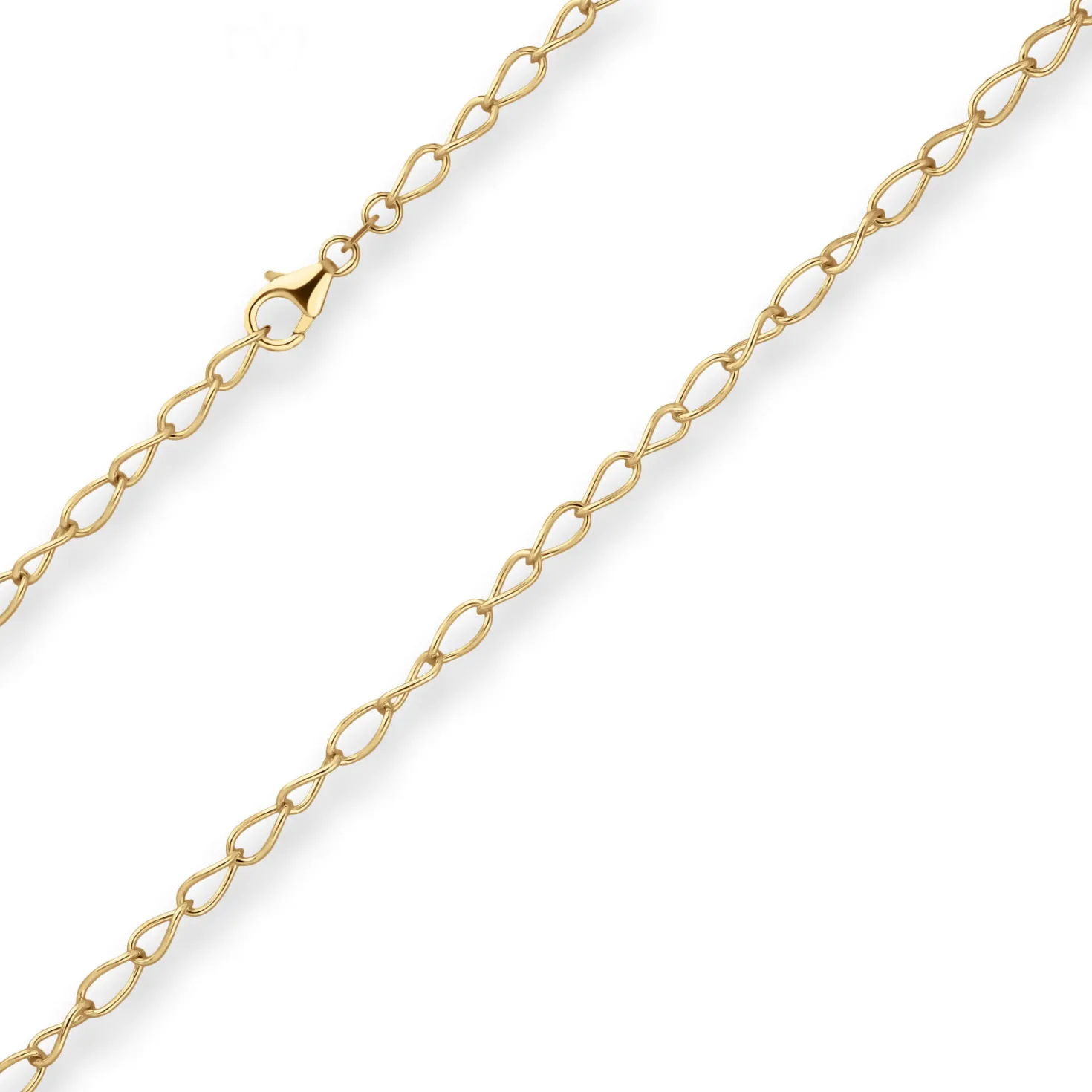 3,9mm Ankerkette weit Goldkette Collier Halskette aus 585 Gold Gelbgold 45cm