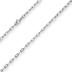 3,9mm Ankerkette weit Kette Collier Halskette aus 925 Silber rhodiniert 45cm