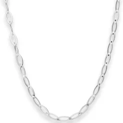 5,2mm Ankerkette weit Kette Collier Spitzoval Halskette aus 925 Silber 45cm