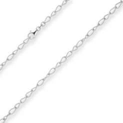 3,9mm Ankerkette weit Silberkette Collier Halskette aus 925 Silber 45cm