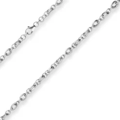 4,5mm Ankerkette weit Silberkette Collier Halskette aus 925 Silber 45cm
