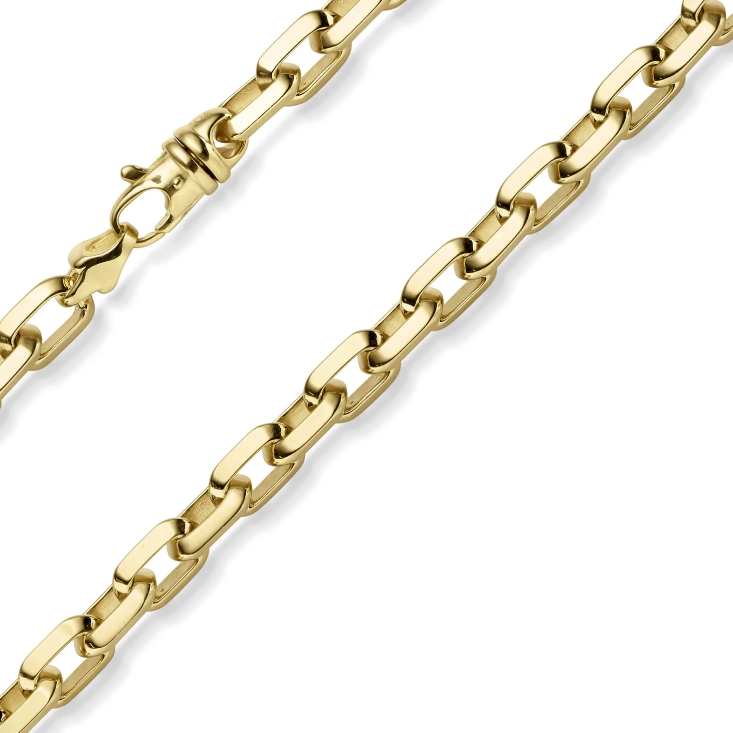 8,5mm Ankerktte Halskette Collier aus 585 Gold Gelbgold massiv 65cm Herren
