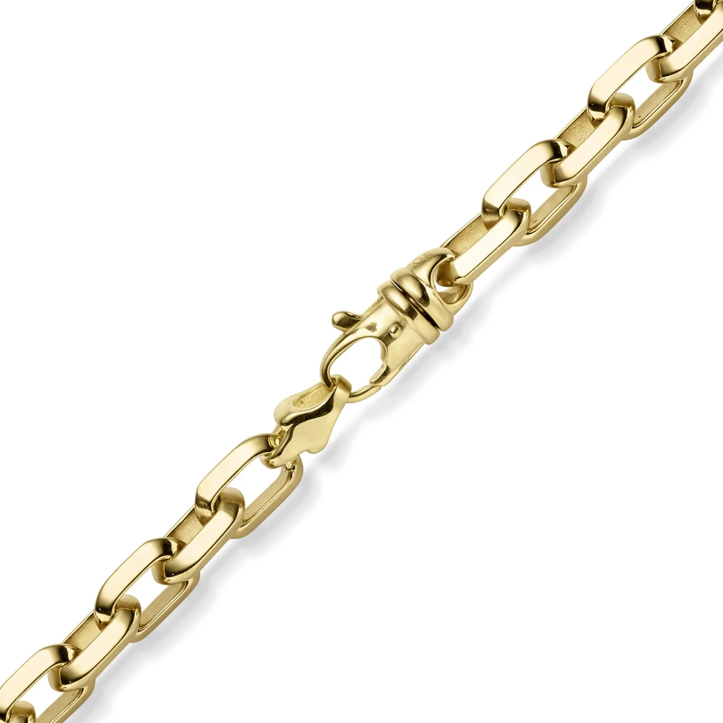 8,5mm Ankerktte Halskette Collier aus 585 Gold Gelbgold massiv 65cm Herren