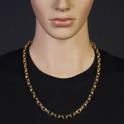 8,5mm Ankerktte Halskette Collier aus 585 Gold Gelbgold massiv 65cm Herren