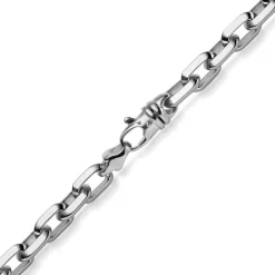 8,5mm Ankerktte Halskette Collier aus 585 Gold Weißgold massiv 65cm Herren