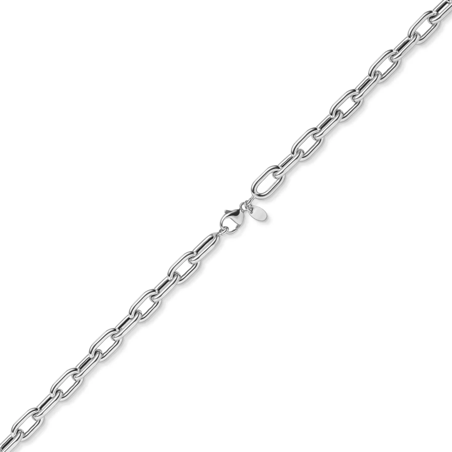 7,5mm Anker-Weit-Rechteck Kette Collier Halsschmuck aus 585 Gold Weißgold 50cm