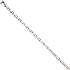 4mm Armband Ankerarkette aus 585 Gold Weißgold diamantiert Armschmuck, 21cm