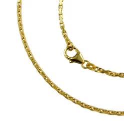 1,8mm Armband Ankerkette Armkette aus 14Kt 585 Gold Gelbgold diamantiert 18,5cm