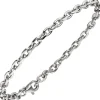 3,9mm Armband Ankerkette aus 925 Silber rhodiniert diamantiert, 21cm