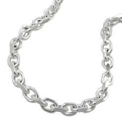 3,5mm Armband Ankerkette diamantiert aus 925 Silber 21cm Armschmuck glänzend