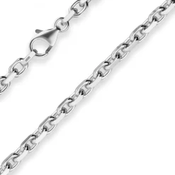 4mm Armband Ankerkette diamantiert Silberarmband Armschmuck aus 925 Silber 19cm