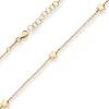 1,2mm Armband Ankerkette diamantiert 3 Sterne hohl aus 375 Gold Gelbgold 16cm