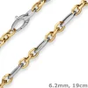 6,2mm Armband Ankerkette Goldarmband Armschmuck aus 750 Gold gelb/weiß 19cm