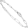 5mm Armband Anker-Weit-Rechteck Kette aus 925 Sterling Silber diamantiert 19cm
