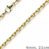 4mm Armband Armkette Ankerkette aus 750 Gold Gelbgold, 21cm, Herren