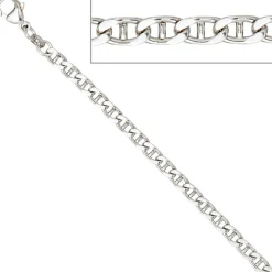 4,4mm Armband Armkette Armschmuck 925 Silber rhodiniert schlicht 21cm