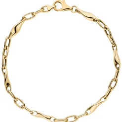4,3mm Armband Armkette aus 333 Gold Gelbgold 19cm glänzend Armschmuck