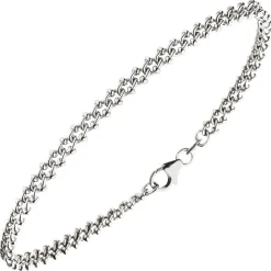 4mm Armband Armkette aus 925 Silber rhodiniert 19cm Silberarmband Armschmuck