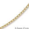 3,5mm Armband Armkette Erbskette aus 750 Gold Gelbgold, 21cm, Unisex