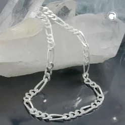 2,7mm Armband Armkette Figaro Panzer aus 925 Silber 21cm Unisex